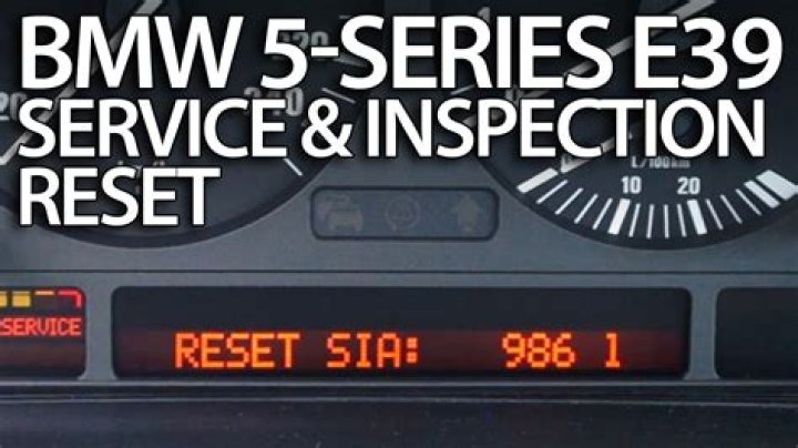 How do I reset my BMW service reminder?