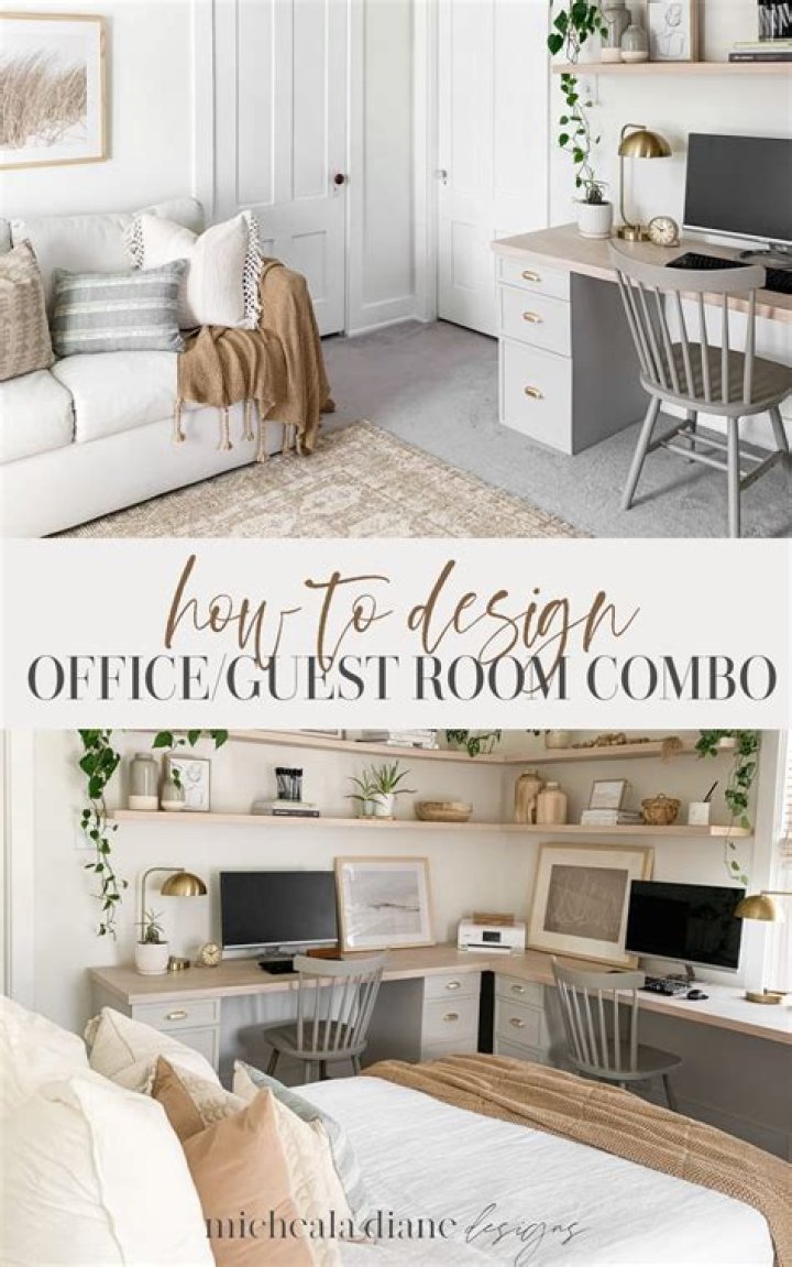 How do you make a room as a guest room and office?