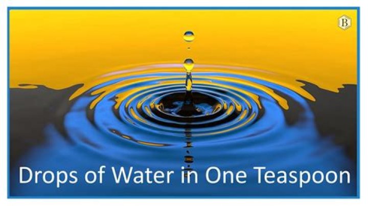 How many drops of water are in a teaspoon?