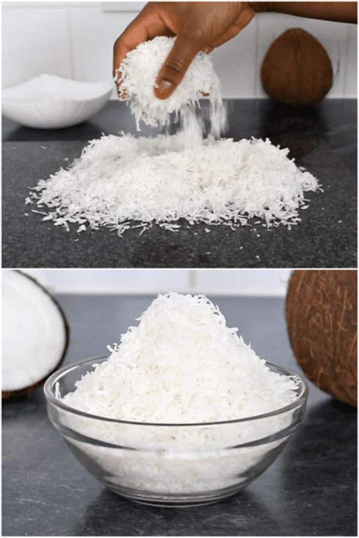 How many grams is a cup of desiccated coconut?
