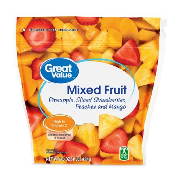 How many grams is a cup of frozen fruit?