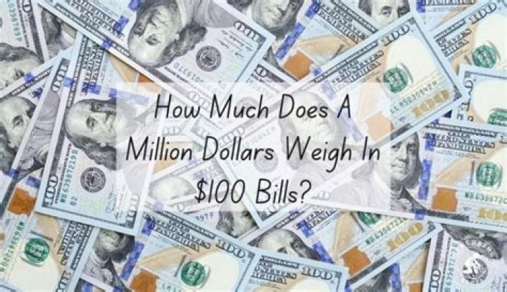 How much does $1 million in $100 bills weigh?