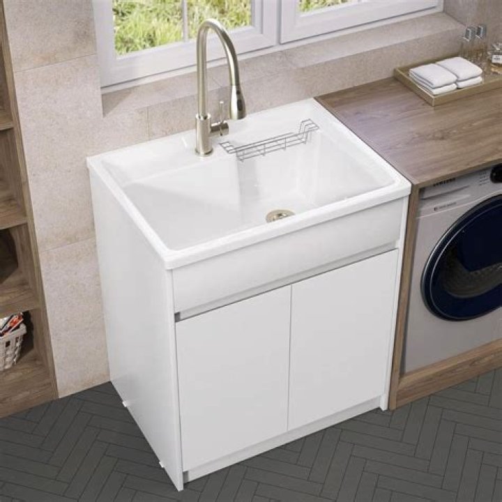 How wide is a laundry sink cabinet?