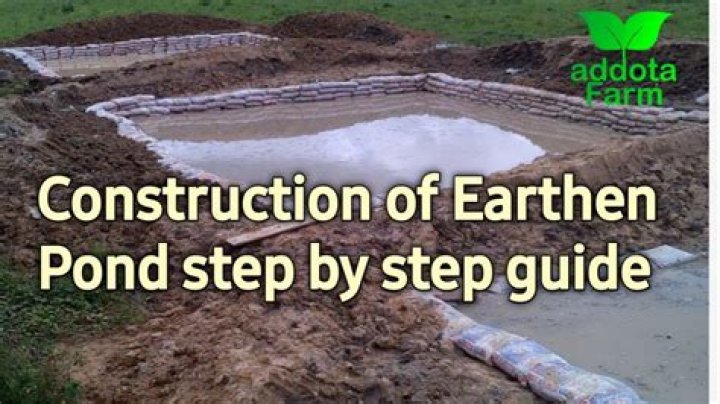 What are the steps in fish pond construction?