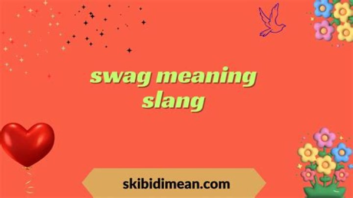 What does swag mean in slang?