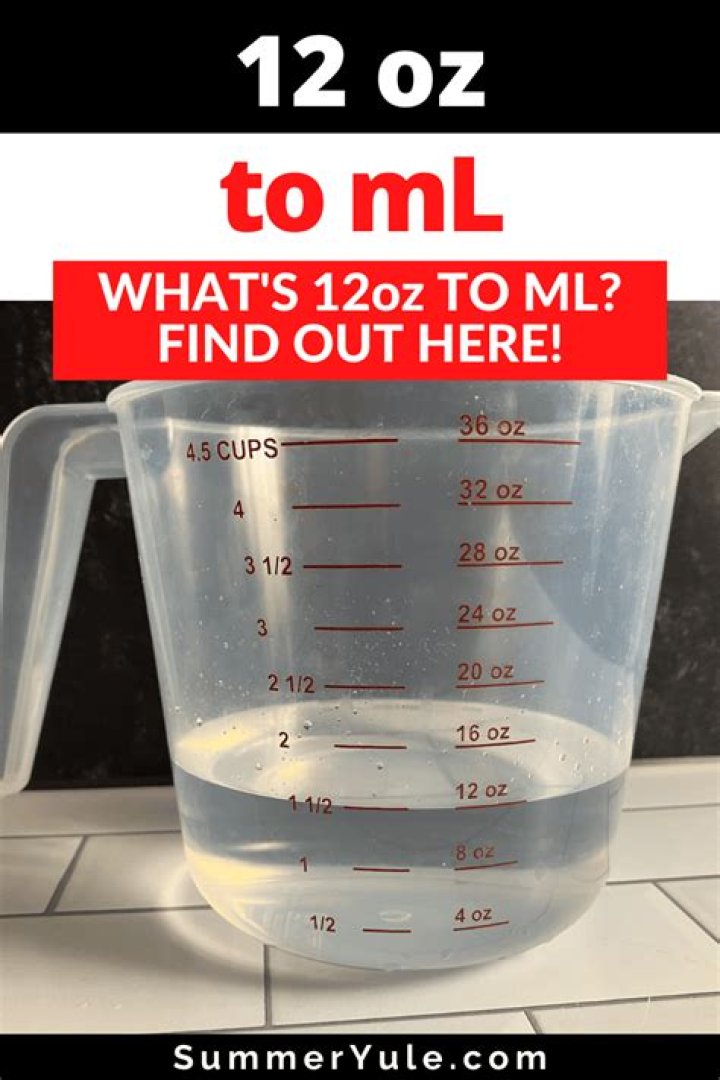 What is 12 oz of water in mL UK?