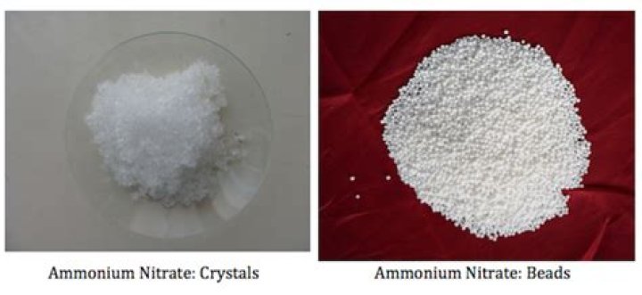 What is ammonium nitrate soluble in?