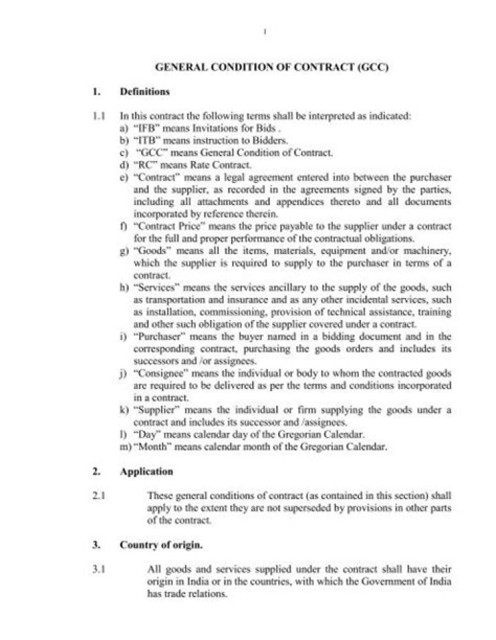 What is the GCC (general conditions of contract)?