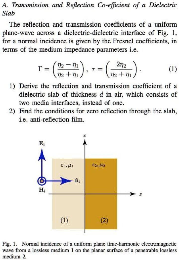 What is transmission and reflection coefficient?