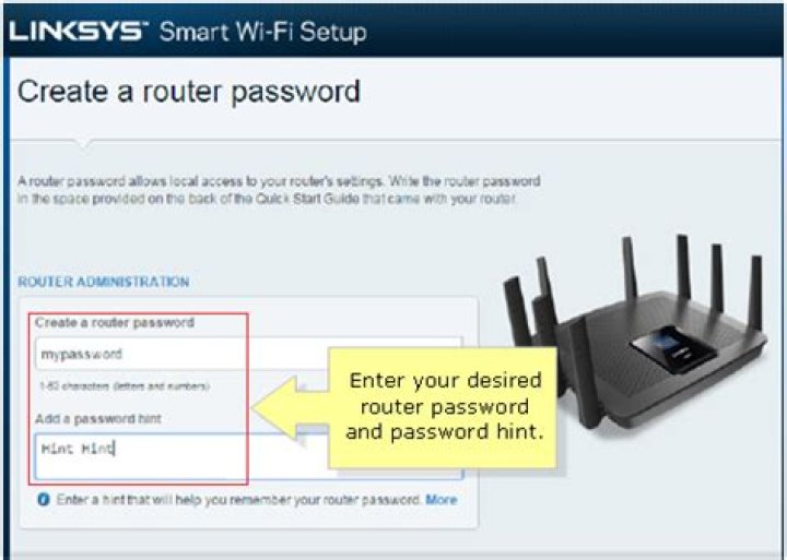 Where is the WIFI password on Linksys router?
